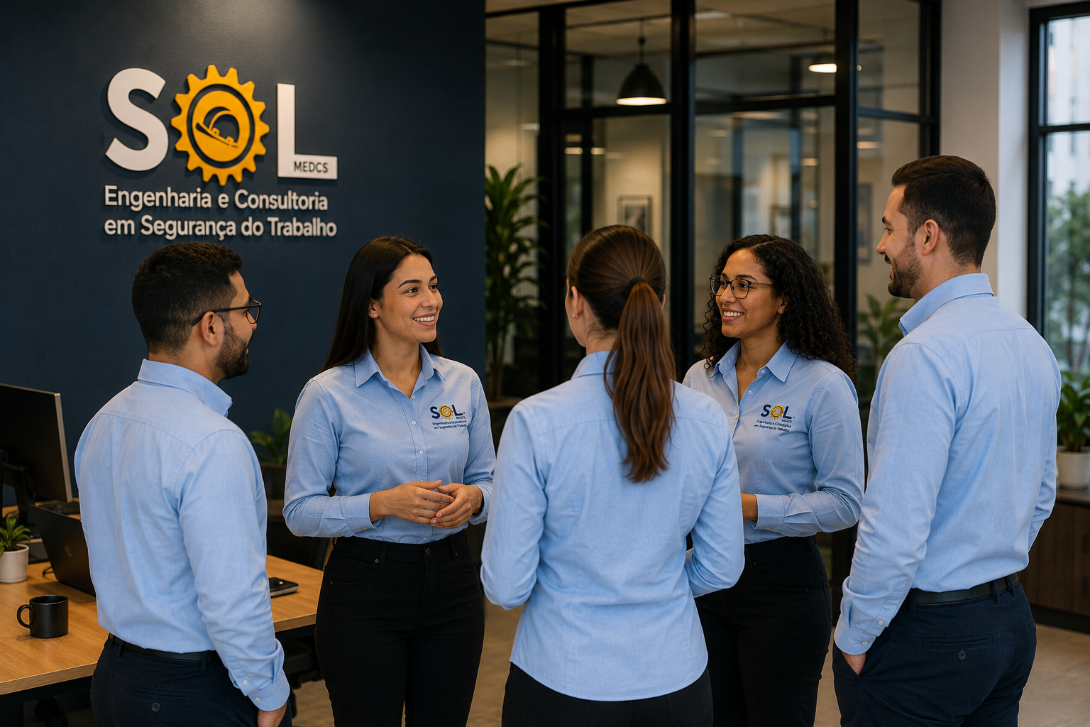 Equipe técnica da SOL Engenharia e Consultoria