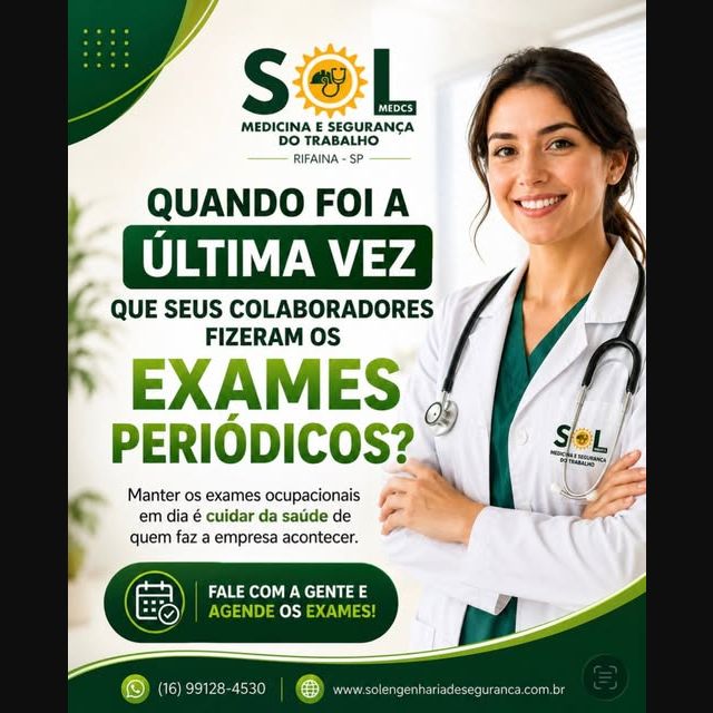 Publicação da SOL Medcs sobre exames ocupacionais periódicos